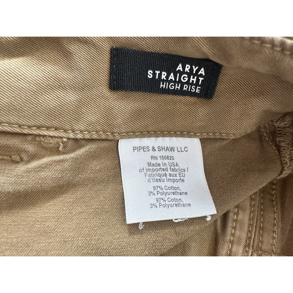 Veronica Beard ARYA Pants Women's Size 25 Straight High Rise Stretch Khaki - Picture 8 of 11